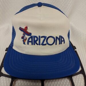 Arizona Souvenir Blue  Snapback Baseball Cap Hat Vintage Mesh Back Vintage